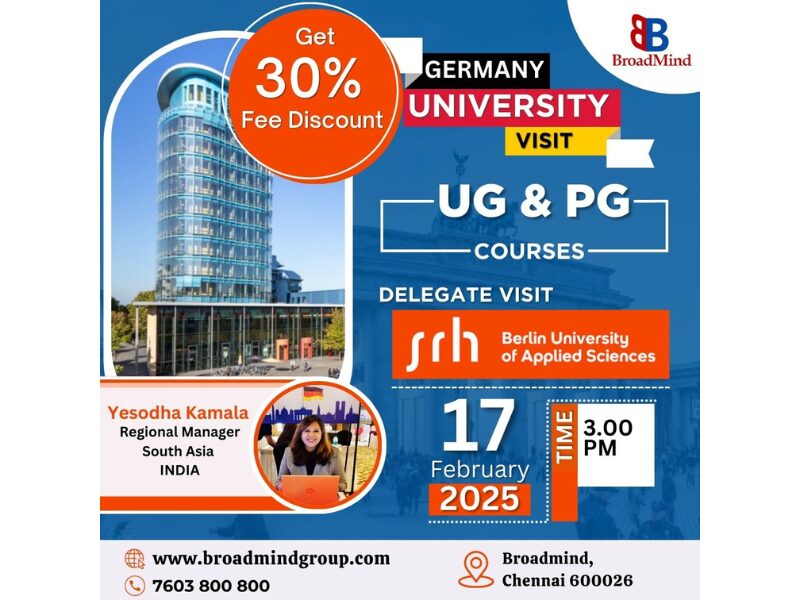 Register for Berlin University of Applied Sciences, Germany on spot admission event